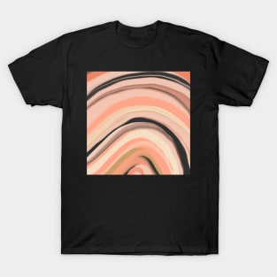 Abstract marbled waves T-Shirt